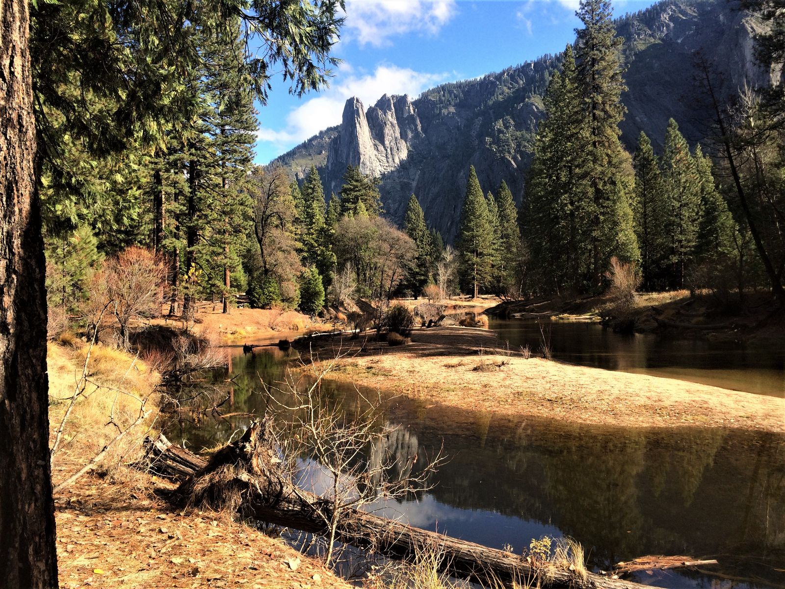 Cathedral Rock over the Merced River in Yosemite